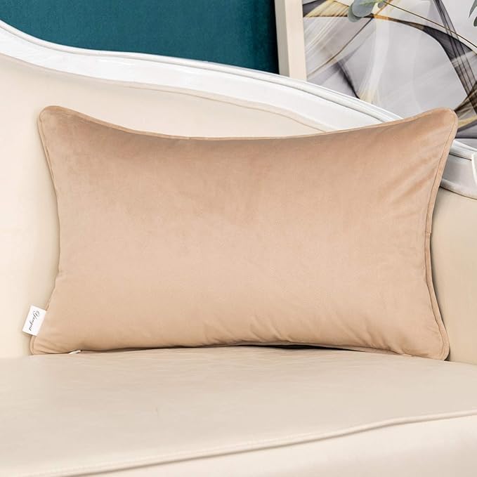 Yangest Brown Striped Patchwork Throw Pillow Cover Gold Leather Cushion Cover - Image 2