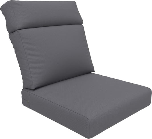 Covers & All CoverRite Rectangle High Back Chair Cushion, 600 Denier, Foam Seat by CoversAll