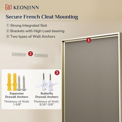 keonjinn brushed nickel bathroom mirrors for over sink on a desk or shelf