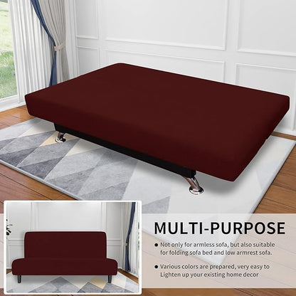 Easy-Going Stretch Futon Slipcover Armless Sofa Cover Furniture Protector - Image 4