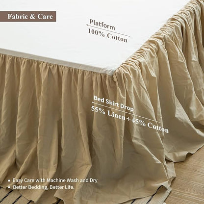 BISELINA French Linen Bed Skirt - Image 3