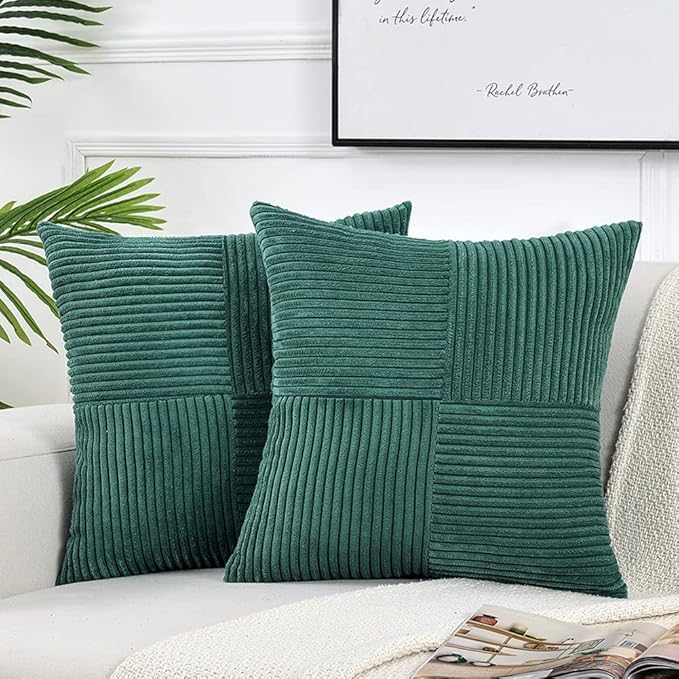 Fancy Homi 2 Packs Teal Samll Decorative Throw Pillow Covers 12x12 Inch by Fancy+Homi