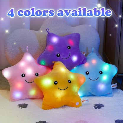 WEWILL 9'' LED Twinkle Star Soft Plush Pillow Toys Glowing Stuffed Star Light - Image 6