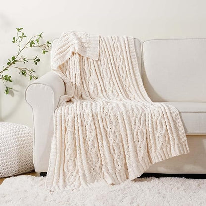 Battilo Cream White Ivory Throw Blanket - Image 4