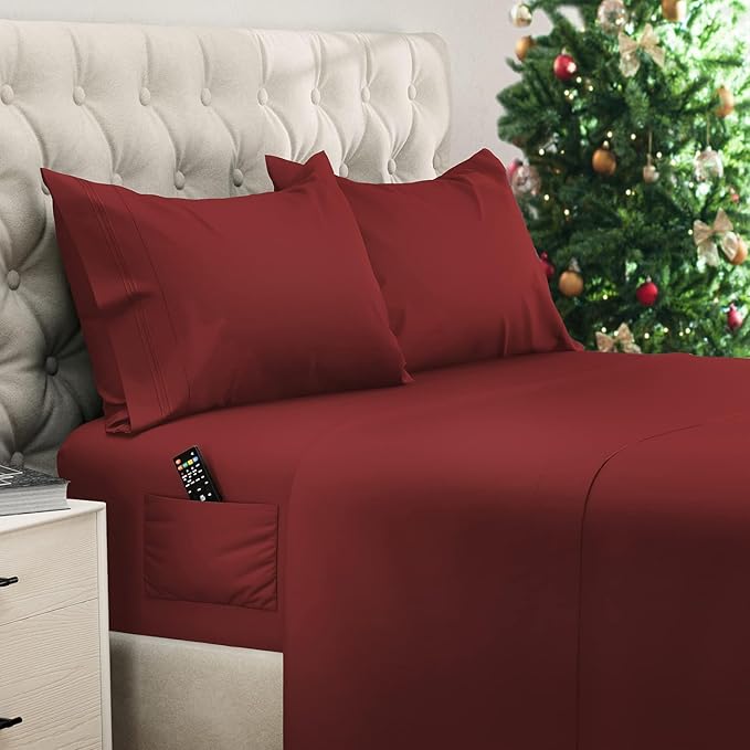 DREAMCARE King Size Sheets Set – 4 pcs Cooling Sheets – up to 21” Deep Pocket by DREAMCARE