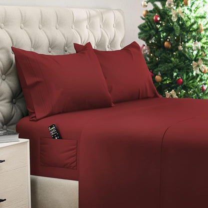 DREAMCARE King Size Sheets Set – 4 pcs Cooling Sheets – up to 21” Deep Pocket by DREAMCARE