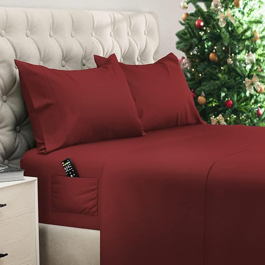 DREAMCARE King Size Sheets Set – 4 pcs Cooling Sheets – up to 21” Deep Pocket by DREAMCARE