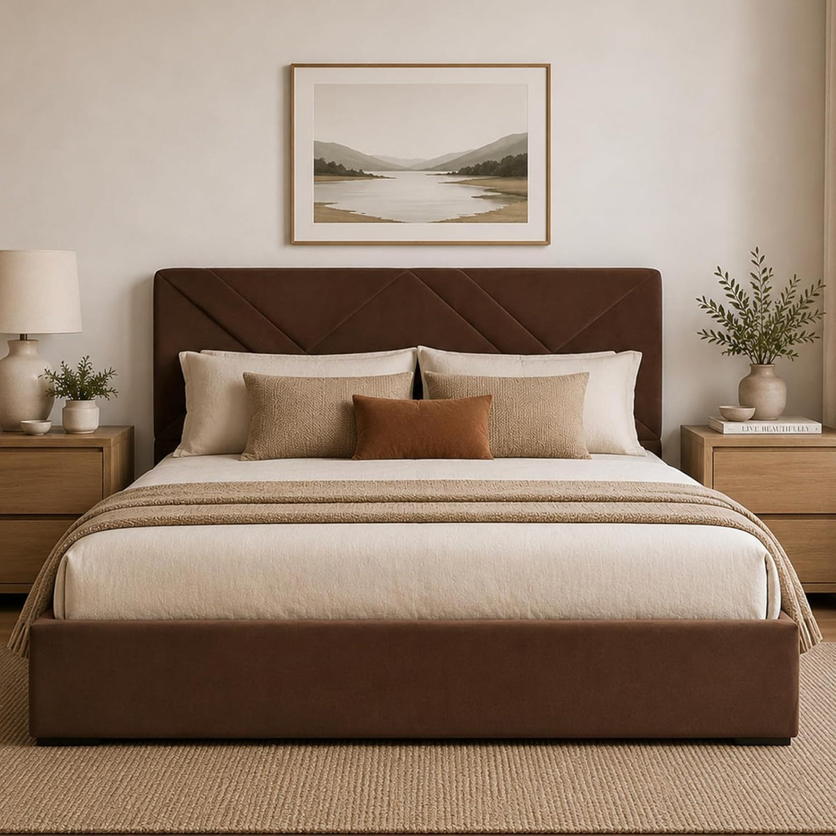 velocava king size lift up storage bed frame, main product view