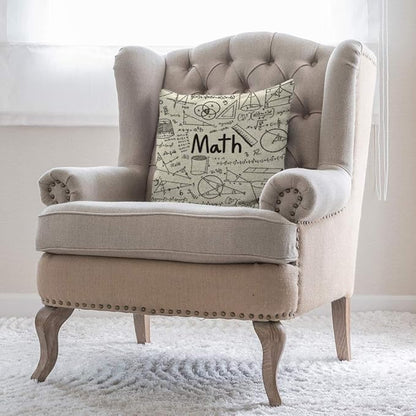 Moslion Education Pillow Cover Physics Mathematical Formula Doodle School Angle - Image 4