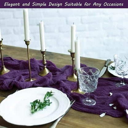 12 Pack 13Ft Cheesecloth Table Runner 35x157 Inch Boho Gauze Table Runner - Image 7