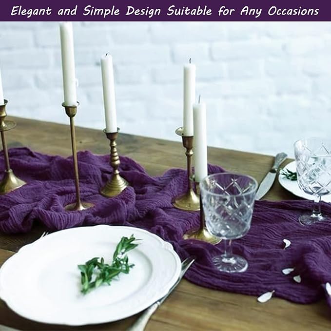 12 Pack Cheesecloth Table Runner 35x72 Inch Boho Gauze Table Runner Rustic - Image 7
