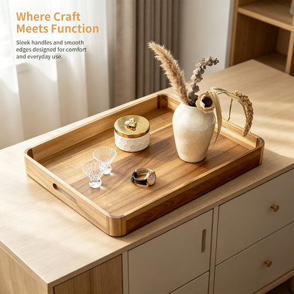 large wooden ottoman tray great rectangle trays for, view 9