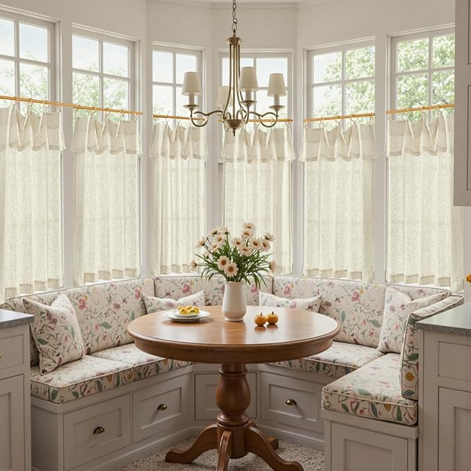 jinchan Linen Tier Curtains - Image 4