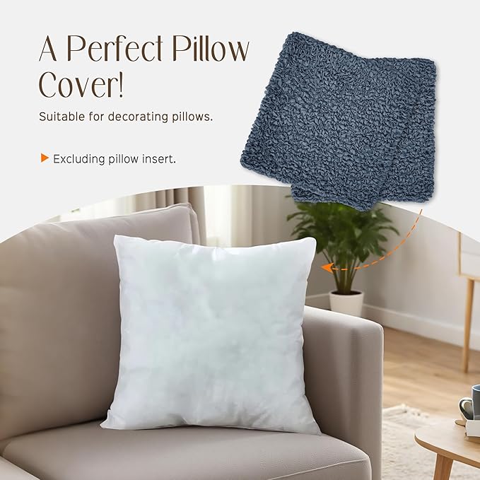 Throw Pillow Covers 18x18 Inch Solid Elastic Flexible Size Decorative Pillow - Image 7