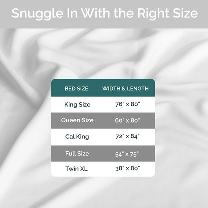 100% viscose bamboo sheets queen size 4pc set on a desk or shelf