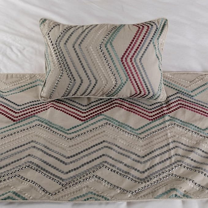 The HomeCentric King Queen Twin Beige Linen Bed Runner Without Pillow Cover - Image 5