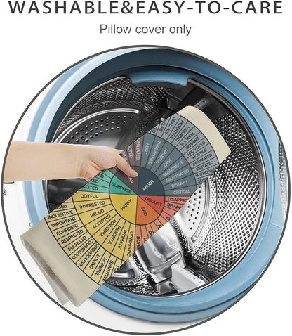 AIZAWA Wheel of Emotions Feelings Velvet Throw Pillow Covers Cozy Square Throw - Image 6