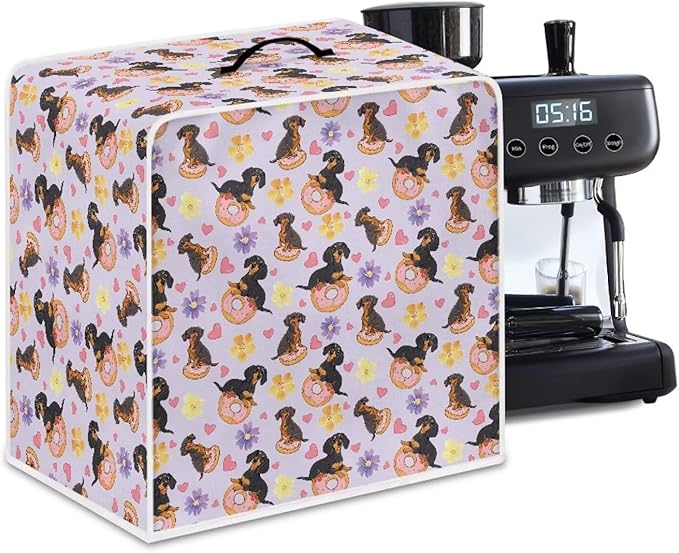 Mumeson Cute Dachshund Coffee Maker Cover, Dust Resistant Washable Covers - Image 6