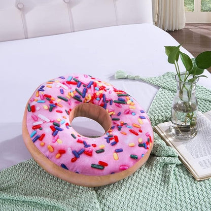HYSEAS Round Throw Pillow 14 Inch Pink Donut, 3D Digital Print Decorative - Image 7
