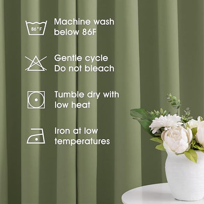 HOMEIDEAS Sage Green Blackout Curtains - Image 5