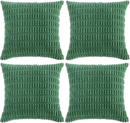Fancy Homi 4 Packs Green Decorative Throw Pillow Covers 18x18 Inch by Fancy+Homi