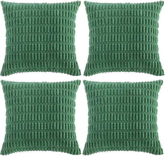 Fancy Homi 4 Packs Green Decorative Throw Pillow Covers 18x18 Inch by Fancy+Homi