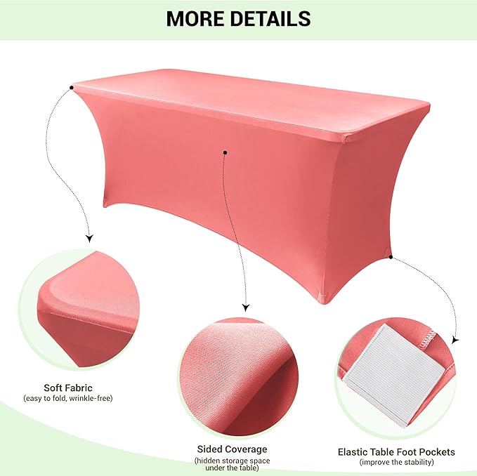Obstal 6ft Stretch Spandex Table Cover - Image 3