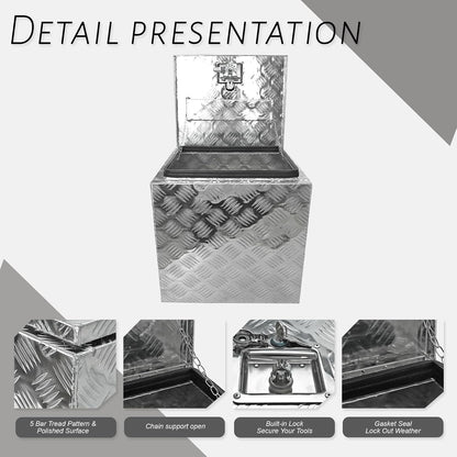 18inch aluminum plate truck trailer tool box,heavy duty shown in use