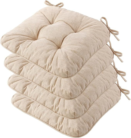 Chair Cushions for Dining Chairs, Tufted Foam Kitchen Chair, Non-Slip Seat by Unknown
