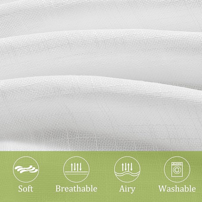 Treatmentex White Sheer Curtains - Image 7