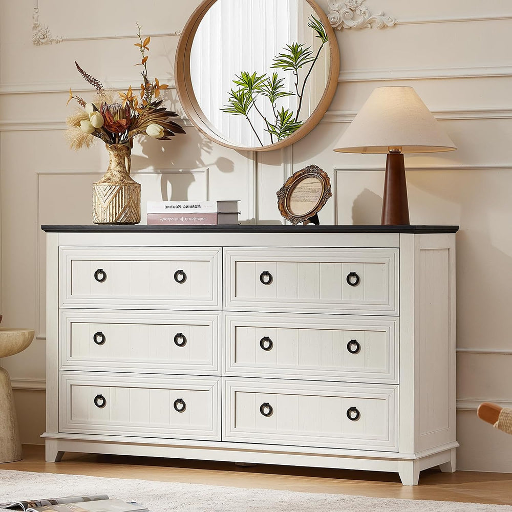 Joaxswe Farmhouse 3-Piece Bedroom Dresser Set, White