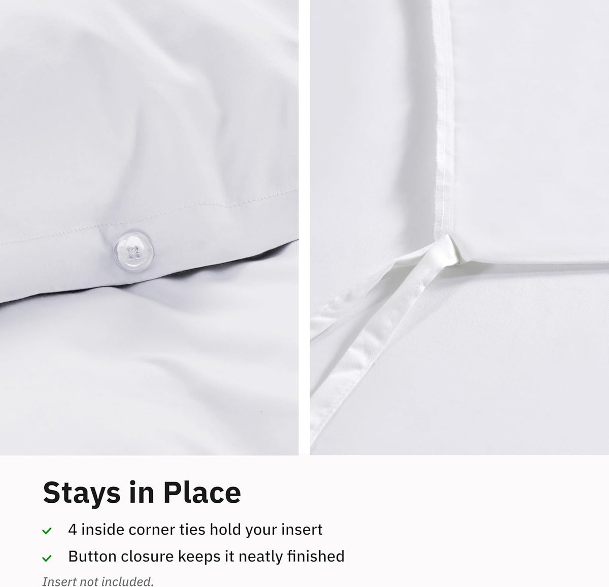 california design den luxury king duvet cover, white, package contents