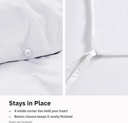 california design den luxury king duvet cover, white, package contents