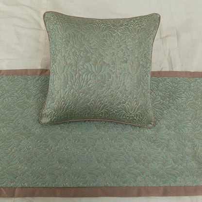 The HomeCentric King/Queen/Twin Blue & Beige Decorative King 90"x18" Bed Runner - Image 6