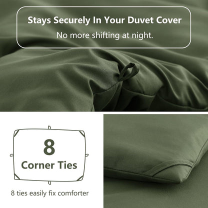 himeet full size comforter sets, 3 pieces with, side view