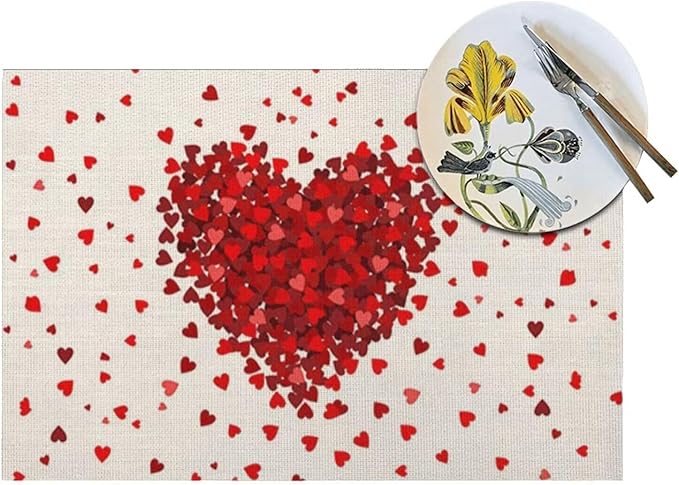 Happy Valentines Day Placemats Set of 4 - Image 5