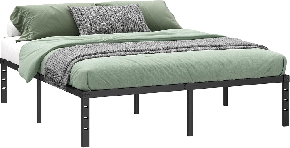Metal Platform Bed Frame King Size, 14 Inch Height with Heavy Duty Steel Supp...