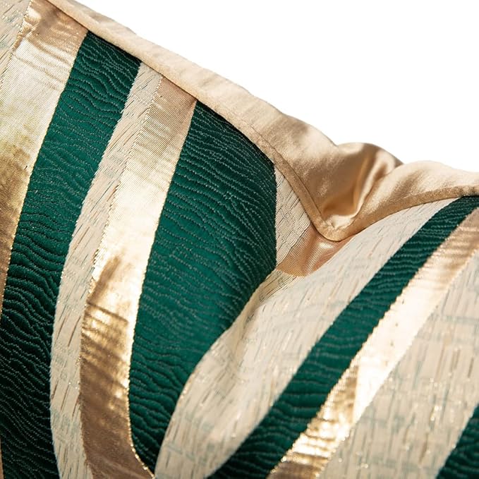 THE-TINOART Emerald Green Decorative Pillow Covers 22x22 Luxury Jacquard Couch - Image 5