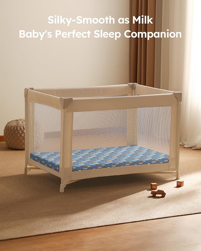 Pack and Play Sheets Fitted 3 Pack, Mini Crib Sheets - Image 7