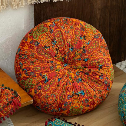 vctops Boho Cotton Linen Round Chair Seat Cushions - Image 4