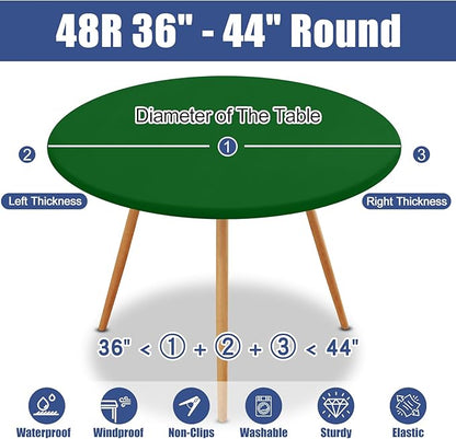 Round Spandex Tablecloth, Elastic Fitted Waterproof Tablecloths - Image 8
