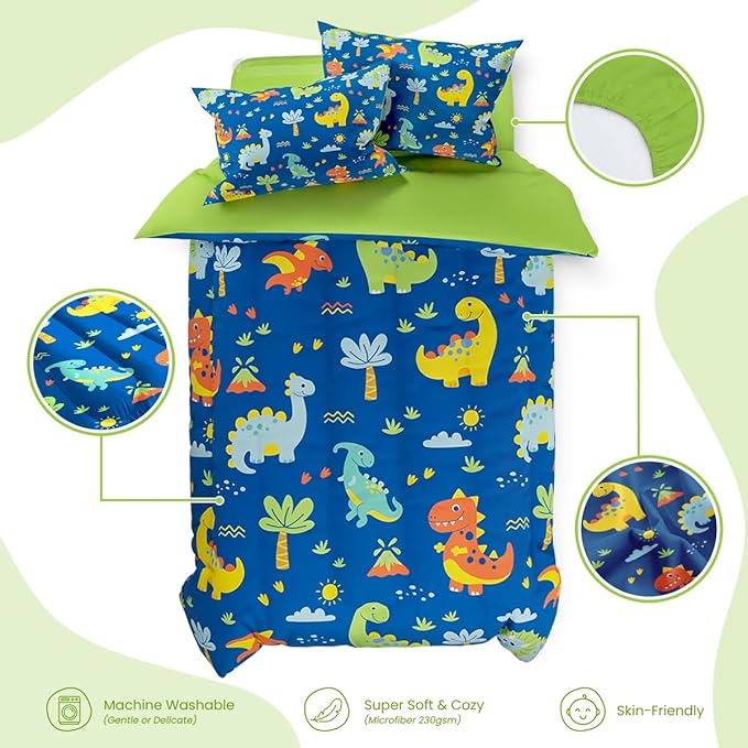 SANDJEST Dinosaur Design Duvet Cover Sets Full Size - Image 3