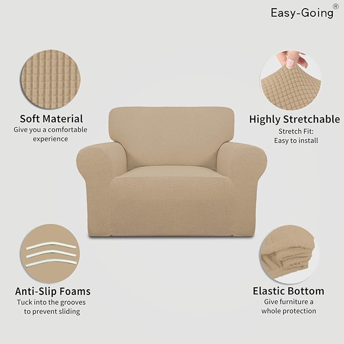 Easy-Going Stretch Oversized Chair Sofa Slipcover 1-Piece Couch Sofa Cover - Image 3