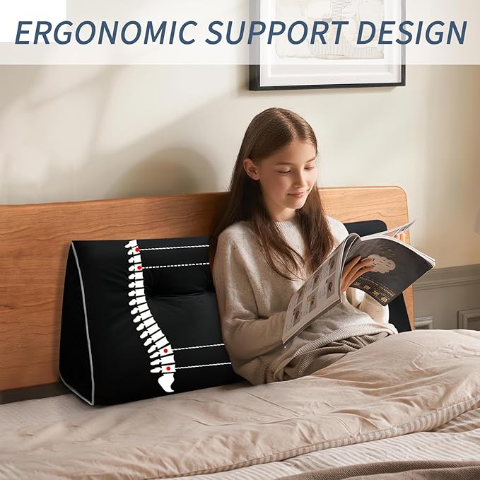 Headboard Wedge Pillows Full, Ergonomic Bed Triangular Headboard Pillow - Image 3
