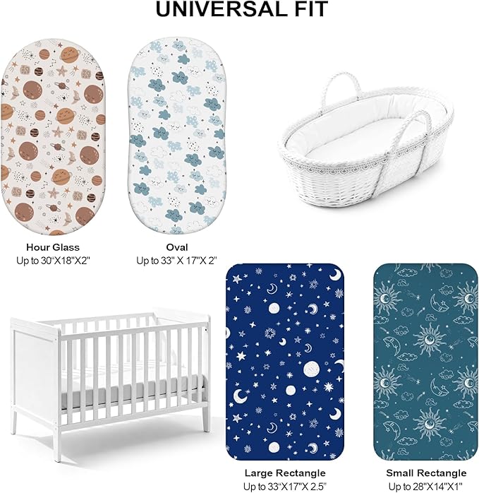 Baby Bassinet Sheets for Baby Boy Girls, Baby Delight, Angelbliss - Image 4