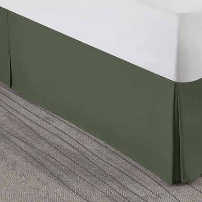 Nestl Olive Green Bed Skirt Queen Size - Image 8