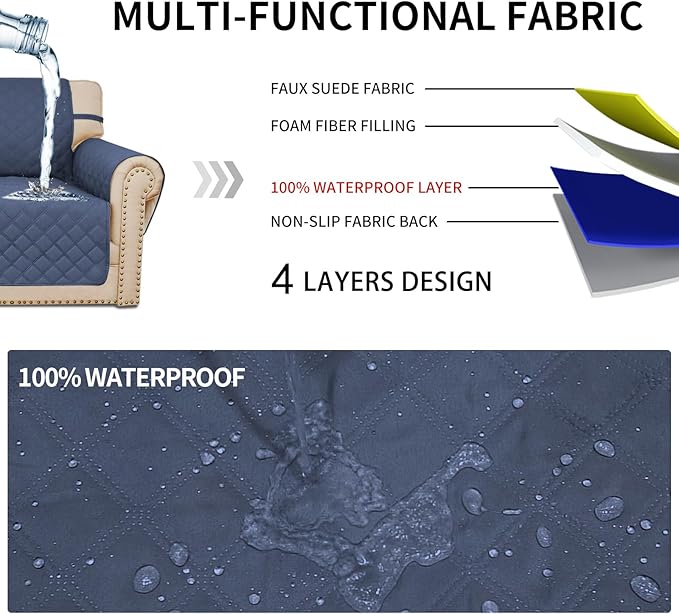 Easy-Going Waterproof Oversized Loveseat Covers Leakproof Couch Cover - Image 3