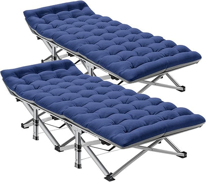 ABORON Camping Cot for Adult 28" Extra Wide, 2PK Heavy-Duty 1200D Oxford Cot by ABORON
