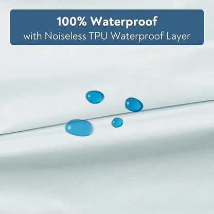 Waterproof Crib Sheets for Boys 2 Pack, Fitted Baby Crib Sheet Neutral 52" x - Image 4