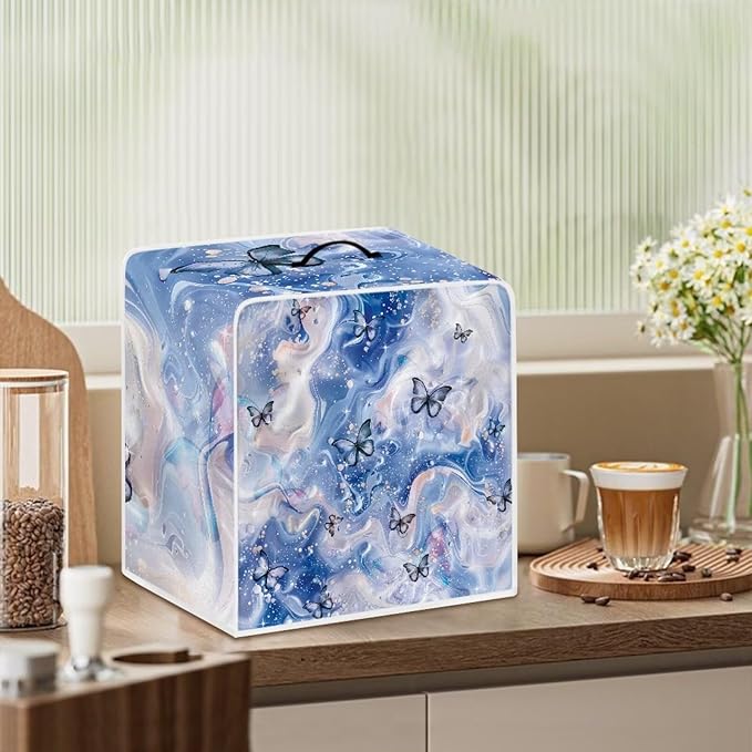 Marble Texture Butterfly Pattern Coffee Maker Covers - Image 3